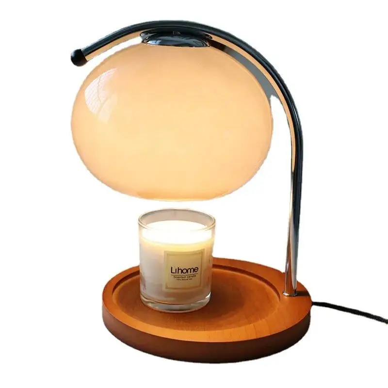 Retro Tischlampe mit Kerzenwärmer