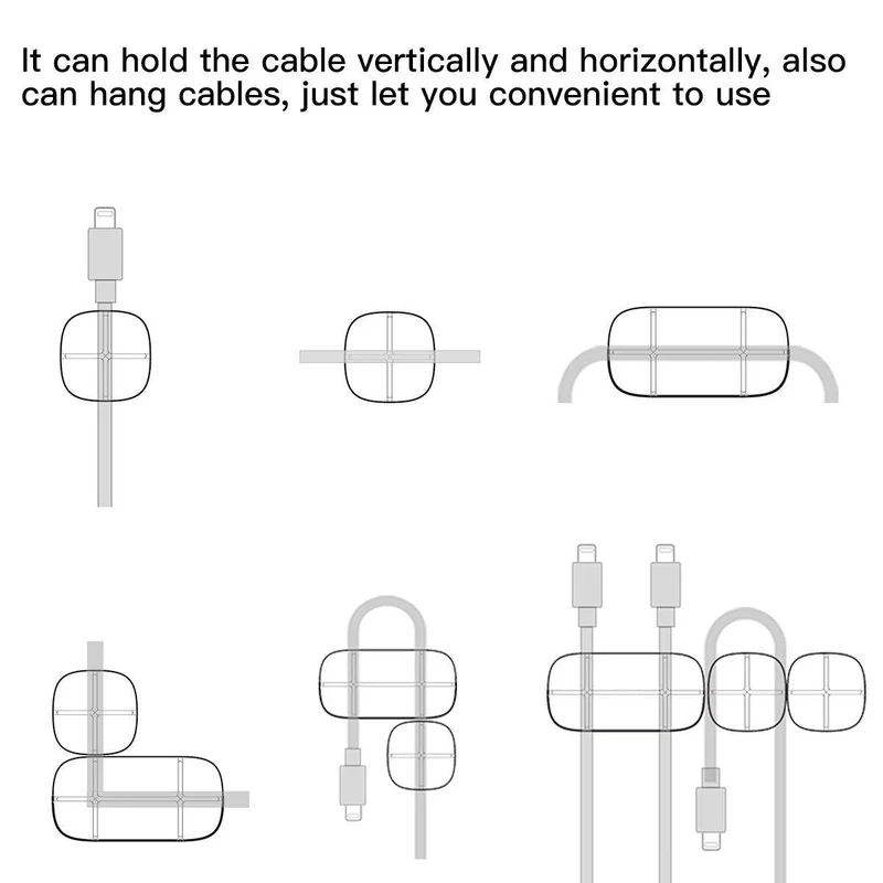Flexible USB Kabelhalter Clips (3 Stk)