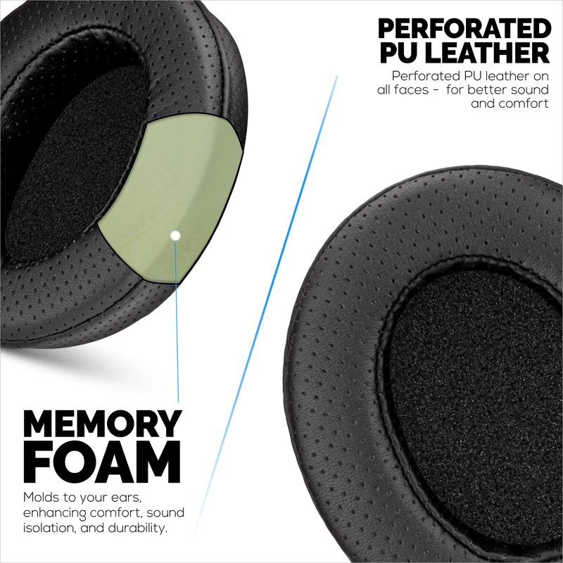Pad Telinga Berlubang Pengganti untuk Steelseries Arctis Nova Siri 1/P/X 3 5/P/X 7/P/X PRO & PRO untuk Fon Kepala XBox, Kulit PU Bernafas + Busa Memori