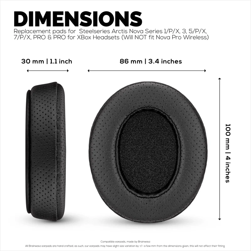 Pad Telinga Berlubang Pengganti untuk Steelseries Arctis Nova Siri 1/P/X 3 5/P/X 7/P/X PRO & PRO untuk Fon Kepala XBox, Kulit PU Bernafas + Busa Memori