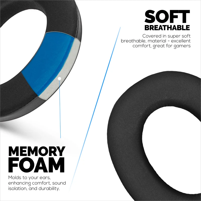 Pad Telinga Pengganti Hibrid untuk Fon Kepala Sennheiser Momentum 4, Gel Penyejuk Lembut, Fabrik Bernafas Lembut Sutera dengan Kulit PU & Buih Memori