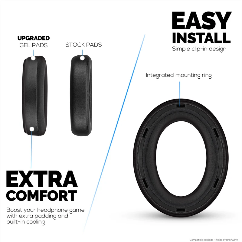 Pad Telinga Pengganti Hibrid untuk Fon Kepala Sennheiser Momentum 4, Gel Penyejuk Lembut, Fabrik Bernafas Lembut Sutera dengan Kulit PU & Buih Memori