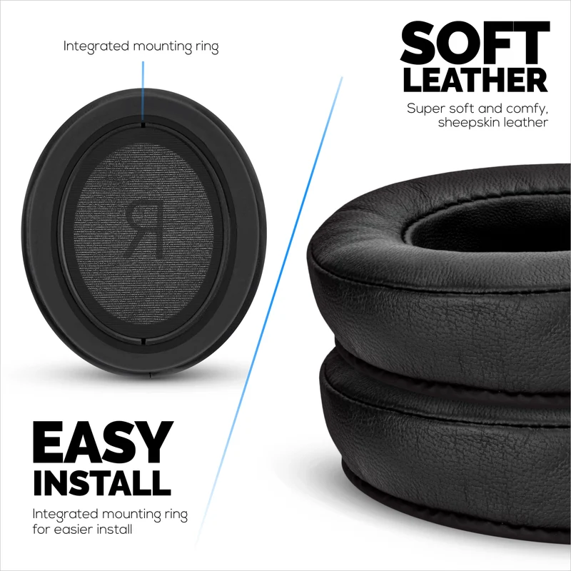 Pad Telinga Pengganti untuk Fon Kepala Sennheiser Momentum 3 - Kulit Asli Lembut + Buih Memori untuk Keselesaan Tambahan