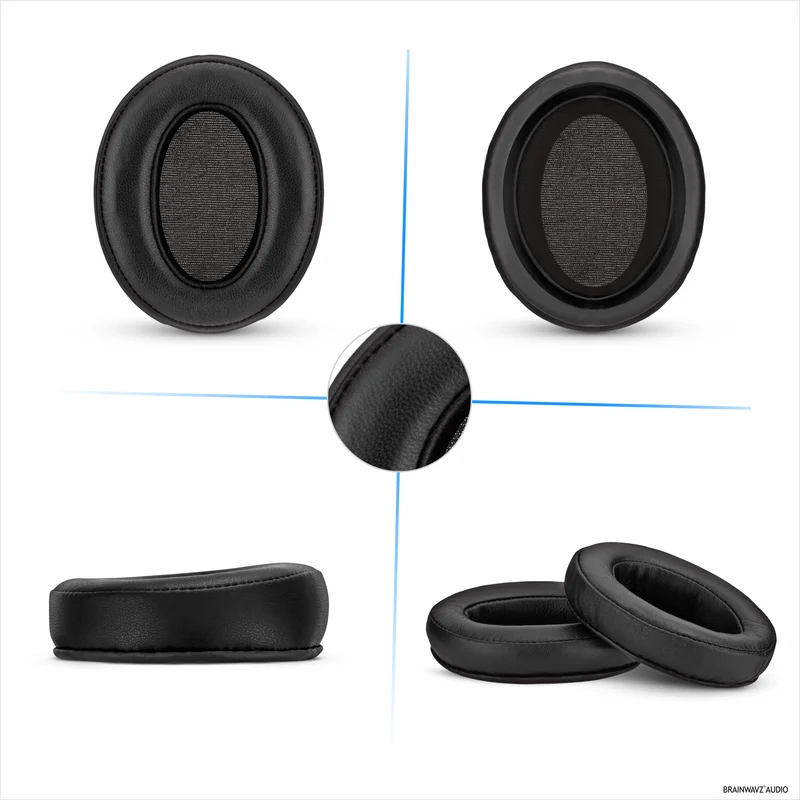 Pad Telinga Pengganti untuk Fon Kepala Sennheiser Momentum 2 - Kulit Asli Lembut + Buih Memori untuk Keselesaan Tambahan