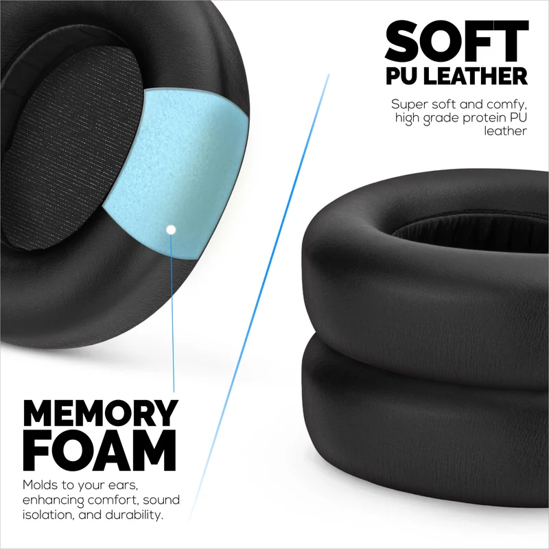 Ersatz-Ohrpolster für Steelseries Arctis Nova Pro Wireless, Nova Pro Omni und Nova Elite Headsets. Hochwertiges Protein-PU-Leder mit weichem Schaumstoff.