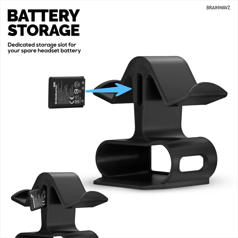 Doppel-Controller-Halterung & kabellose Basisstation – Kompatibel mit SteelSeries Arctis Nova Pro Wireless, Nova Pro Omni & Nova Elite – Bietet Platz für 2 Controller & Ersatzakku