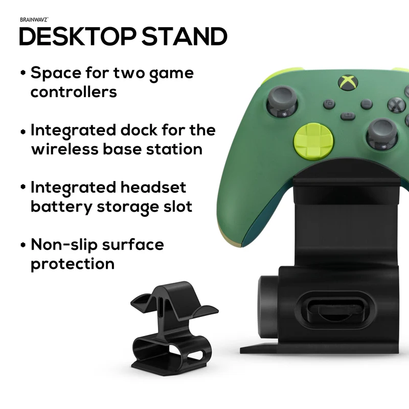 Doppel-Controller-Halterung & kabellose Basisstation – Kompatibel mit SteelSeries Arctis Nova Pro Wireless, Nova Pro Omni & Nova Elite – Bietet Platz für 2 Controller & Ersatzakku
