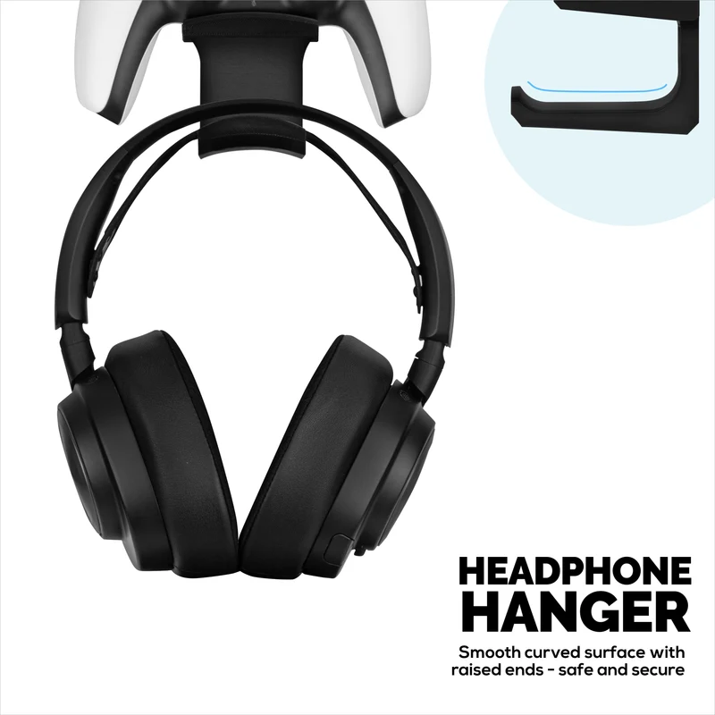 Pengawal Permainan & Penyangkut Fon Kepala Di Bawah Pemasangan untuk SteelSeries Arctis Nova Pro Wireless, Nova Elite & Pro Omni + Dok Stesen Pangkalan