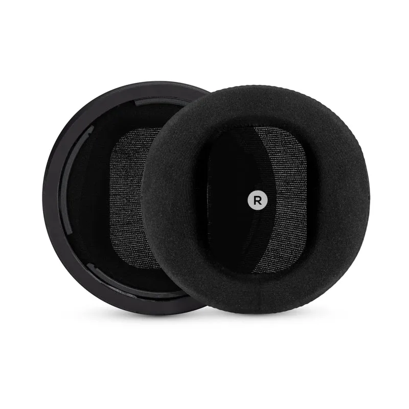 Hybrid-Ersatz-Ohrpolster mit abgewinkelter Form für Audeze Maxwell (GEN 1) Headsets, weiches Gel, seidig-weiches, atmungsaktives Gewebe mit PU-Leder und Memory-Schaum