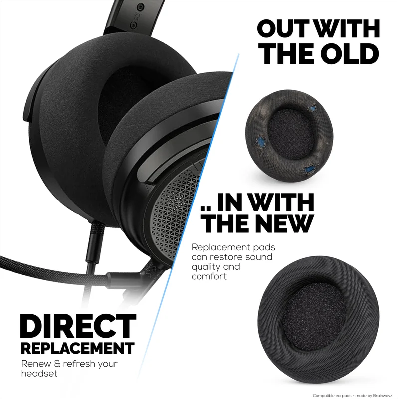 Ohrpolster aus atmungsaktivem Mesh-Gewebe für das kabelgebundene Corsair Virtuoso PRO Headset – weicher Memory-Schaum