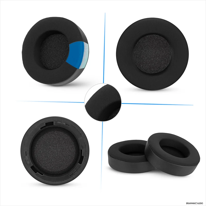 Hybrid-Ersatz-Ohrpolster für das kabelgebundene Corsair Virtuoso PRO Headset, weiches Gel, atmungsaktives Gewebe mit PU-Leder und Memory-Schaum
