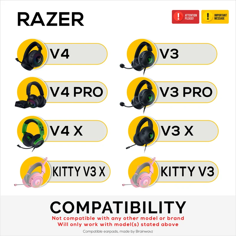 Ohrpolster aus Mesh-Gewebe für Razer Kraken V4/ V4 Pro V4 X V3/ V3 Pro V3 X Kitty V3 Pro Kitty V3 X Headsets – atmungsaktives Mesh-Gewebe und hochwertiger Memory-Schaum