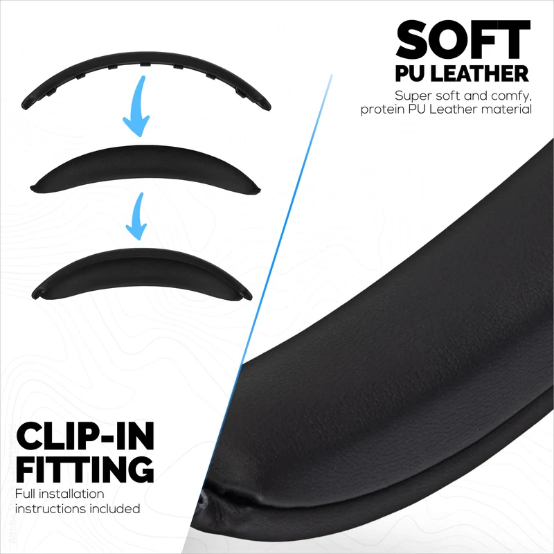 Ersatz-Kopfbügel aus PU-Leder für Bose QuietComfort QC45, QCSC, QC Wireless-Kopfhörer – Kopfpolster für optimalen Tragekomfort und perfekten Sitz