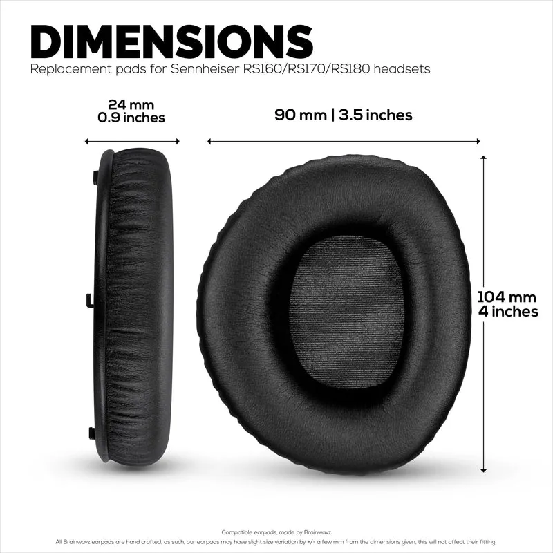 Ersatz-Ohrpolster für Sennheiser RS160, RS170, RS180, HDR160, HDR170 und HDR180 Kopfhörer