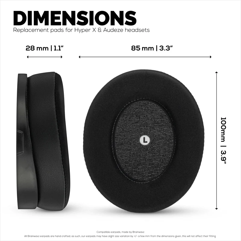 Pad Telinga Hibrid untuk Alat Dengar HyperX Cloud Orbit S, Audeze Penrose, Audeze Penrose X & Audeze Mobius, Gel Penyejuk, Fabrik Super Lembut & Buih Memori Lebih Tebal
