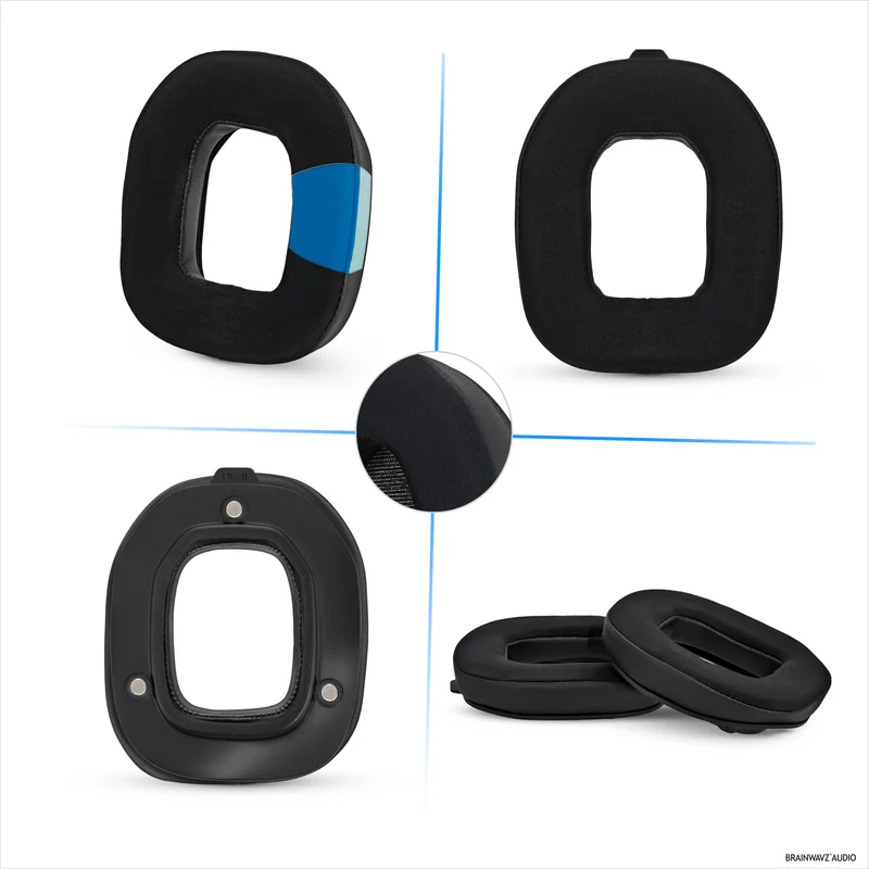 Hybrid-Ohrpolster für Logitech Astro A50 GEN4, A50 GEN5 und A50X Headsets. Kühlende Gel-Ohrpolster mit superweichem Stoff und dickem Memory-Schaum.