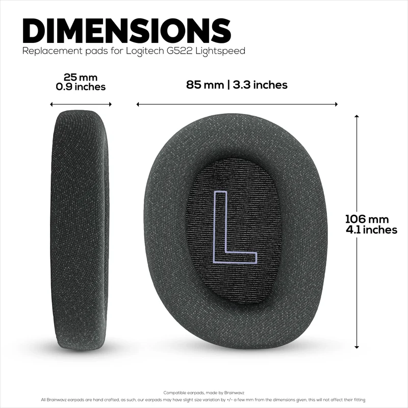 Ohrpolster aus atmungsaktivem Mesh-Gewebe für das Logitech G522 Lightspeed Headset – dicker, bequemer und langlebiger.