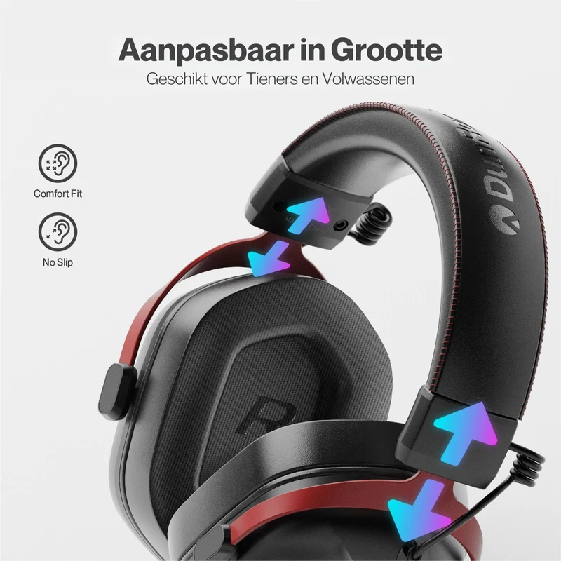 DunRock GG – Kabelloses Gaming-Headset – 2.4 GHz + Bluetooth + Kabel – Virtueller 7.1-Surround-Sound – Kopfhörer mit 80-µm-Akku