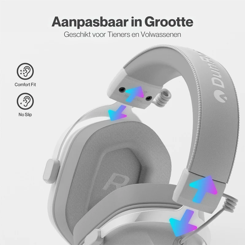 DunRock GG – Kabelloses Gaming-Headset – 2.4 GHz + Bluetooth + Kabel – Virtueller 7.1-Surround-Sound – Kopfhörer mit 80-µm-Akku