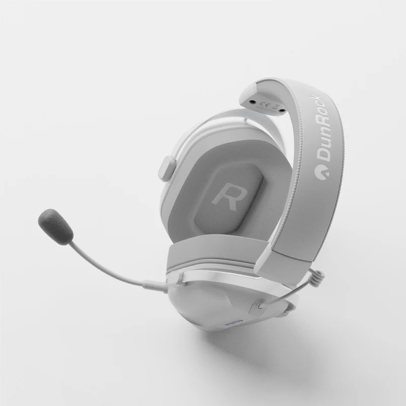 DunRock GG – Kabelloses Gaming-Headset – 2.4 GHz + Bluetooth + Kabel – Virtueller 7.1-Surround-Sound – Kopfhörer mit 80-µm-Akku