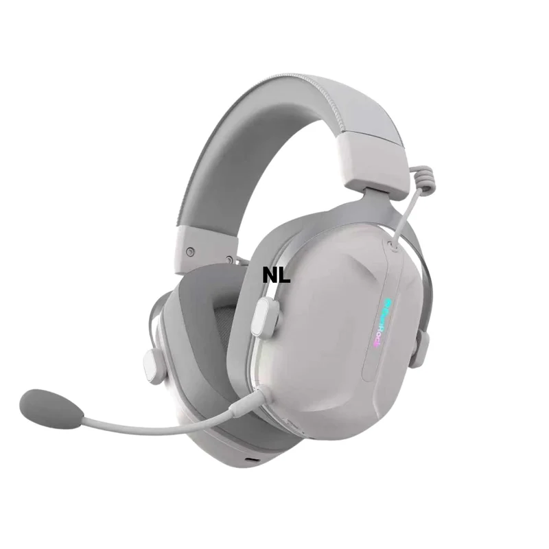 DunRock GG – Kabelloses Gaming-Headset – 2.4 GHz + Bluetooth + Kabel – Virtueller 7.1-Surround-Sound – Kopfhörer mit 80-µm-Akku