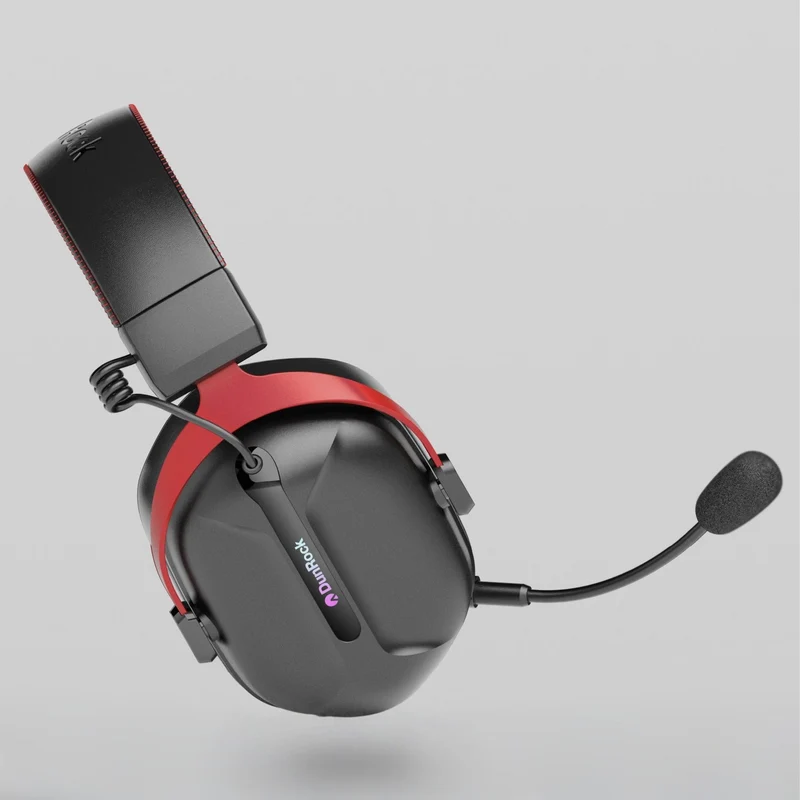 DunRock GG – Kabelloses Gaming-Headset – 2.4 GHz + Bluetooth + Kabel – Virtueller 7.1-Surround-Sound – Kopfhörer mit 80-µm-Akku