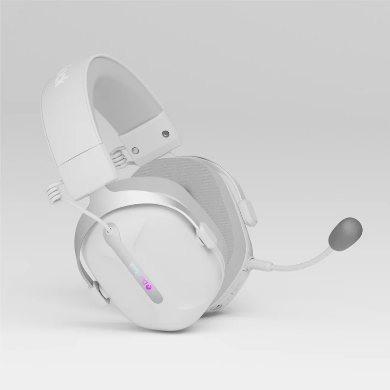 DunRock GG – Kabelloses Gaming-Headset – 2.4 GHz + Bluetooth + Kabel – Virtueller 7.1-Surround-Sound – Kopfhörer mit 80-µm-Akku