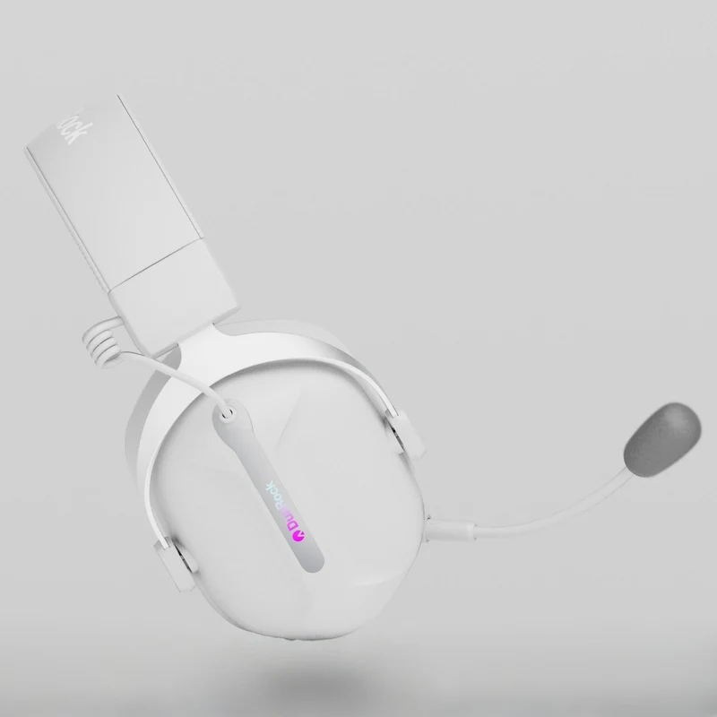 DunRock GG – Kabelloses Gaming-Headset – 2.4 GHz + Bluetooth + Kabel – Virtueller 7.1-Surround-Sound – Kopfhörer mit 80-µm-Akku