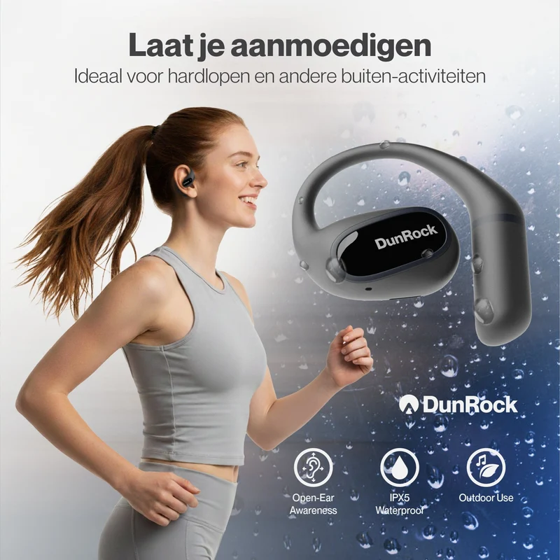 DunRock Air – Offene Bluetooth-Ohrhörer mit Ohrbügel