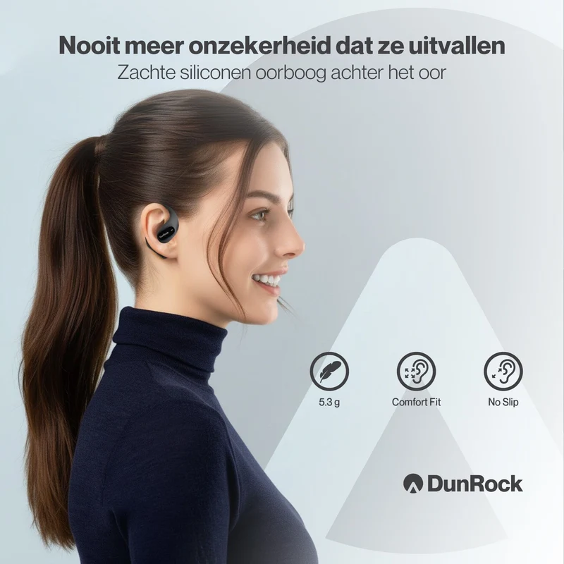 DunRock Air – Offene Bluetooth-Ohrhörer mit Ohrbügel