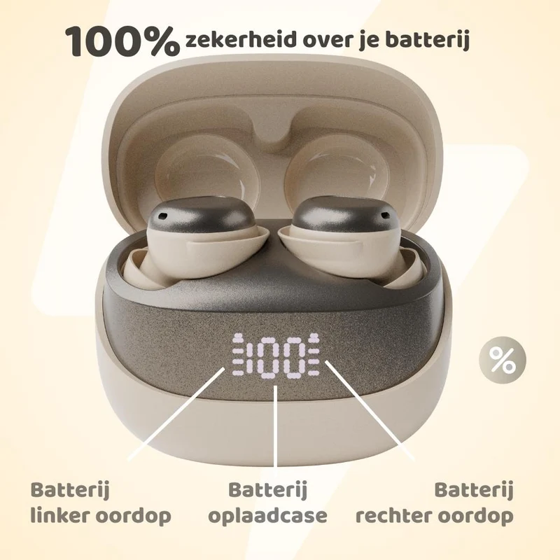 pocobob® Z - Kabellose Ohrhörer - Ultraklein - Mit App - In-Ear-Kopfhörer - Auch zum Schlafen - Mit Mikrofon