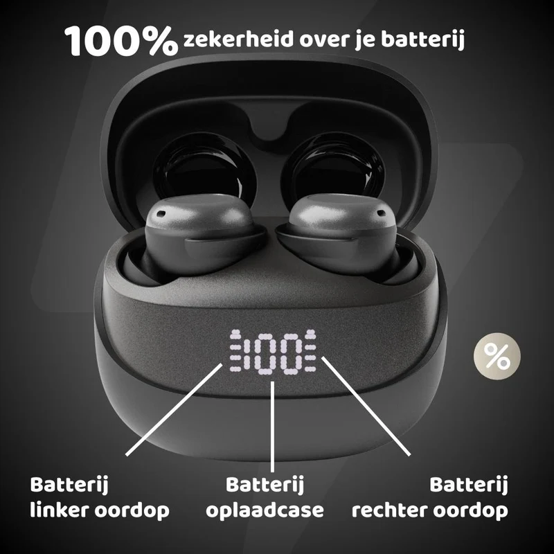 pocobob® Z - Kabellose Ohrhörer - Ultraklein - Mit App - In-Ear-Kopfhörer - Auch zum Schlafen - Mit Mikrofon