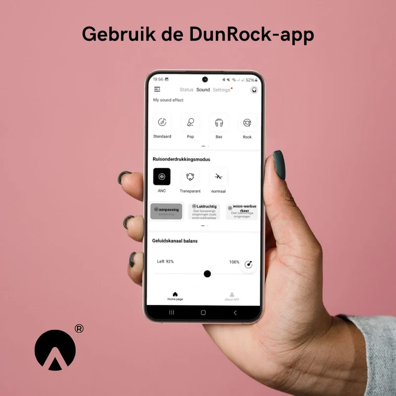 DunRock® Bubble – Kabellose Ohrhörer – Mit ANC-Geräuschunterdrückung – Mit Mikrofon