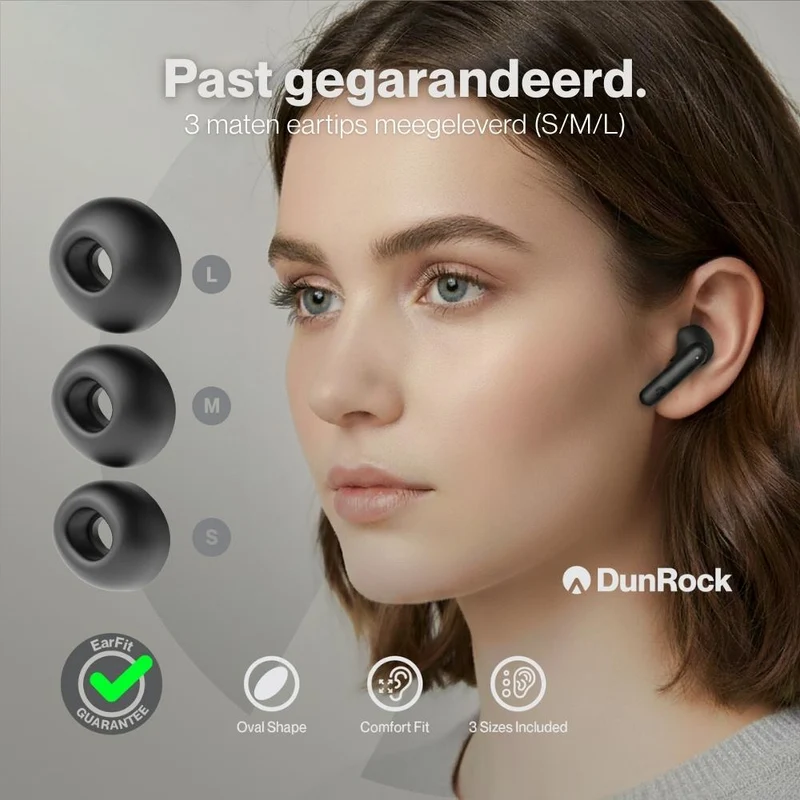 DunRock® Bubble Pro – Kabellose Ohrhörer – Mit ANC – Mit 6 Mikrofonen – Multipoint