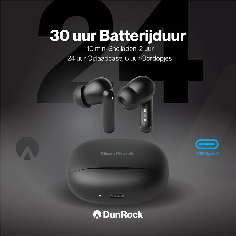 DunRock® Bubble Pro – Kabellose Ohrhörer – Mit ANC – Mit 6 Mikrofonen – Multipoint