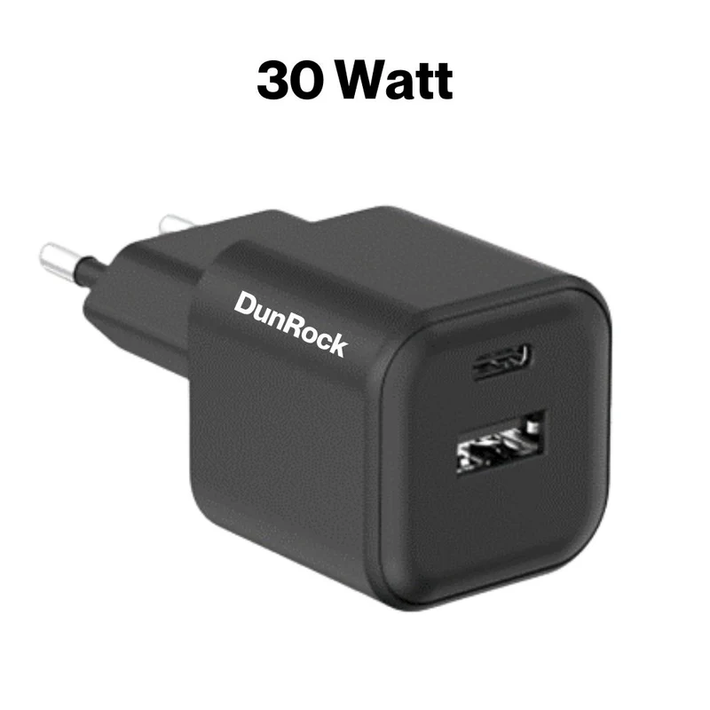 DunRock Charge – Ladeadapter USB C und USB A – 30 W