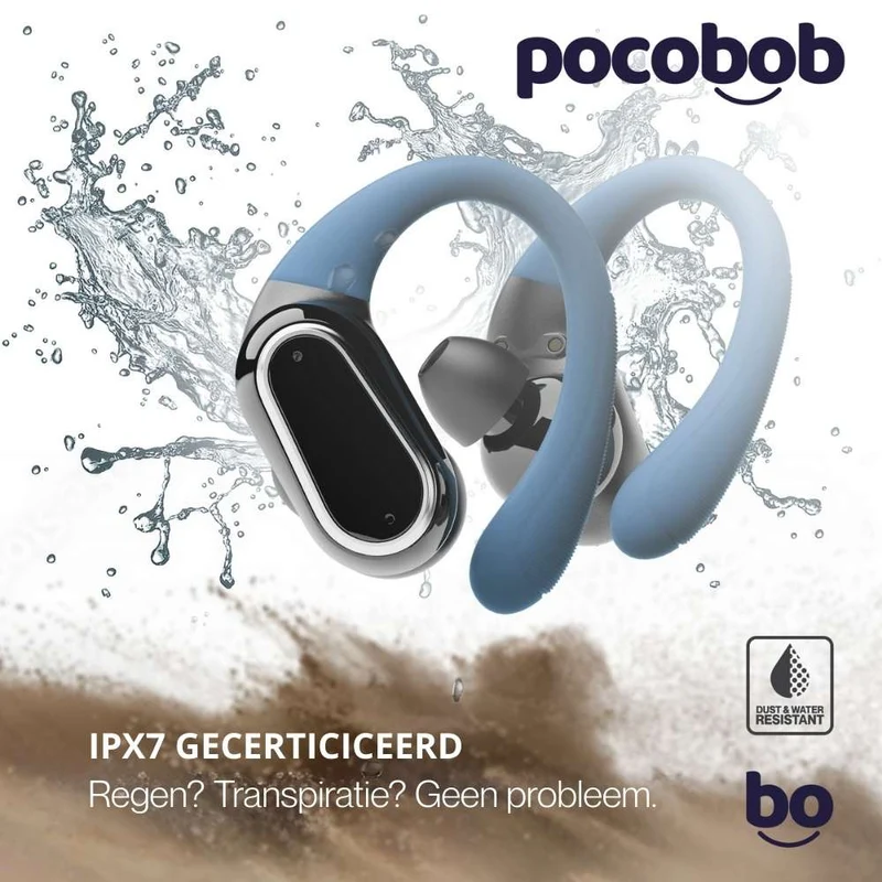 pocobob SP - Kabellose Sportkopfhörer - Laufkopfhörer - Hinter-dem-Ohr-Ohrbügel