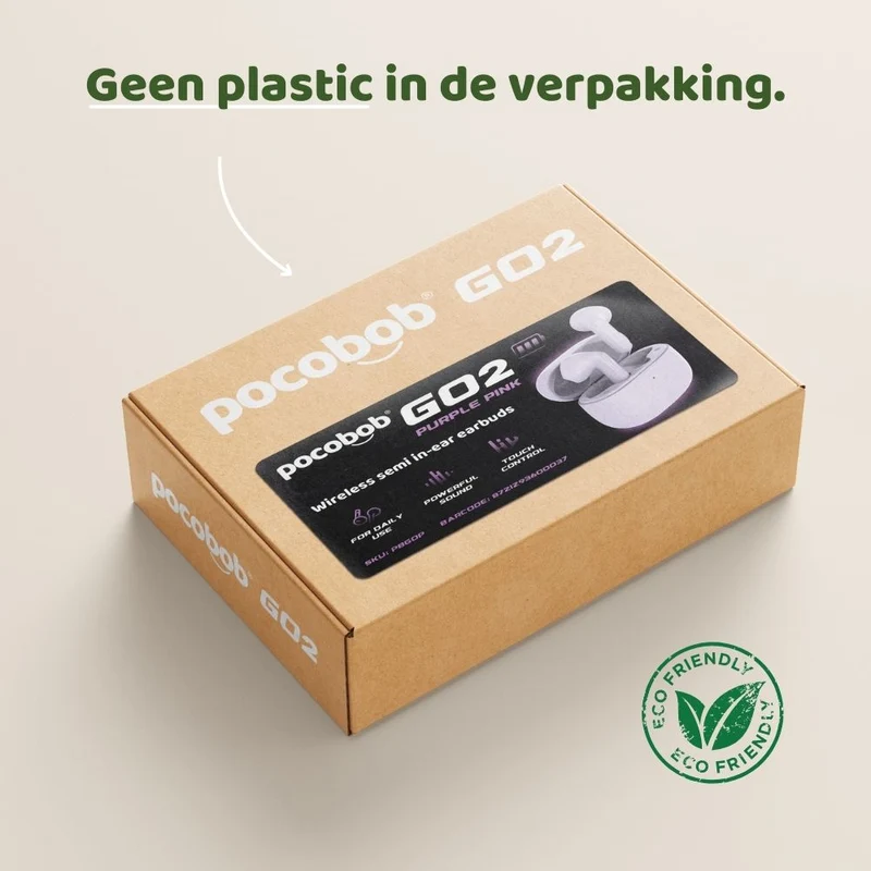 pocobob® GO2 – Kabellose Ohrhörer – Halb-In-Ear – Mit Mikrofon