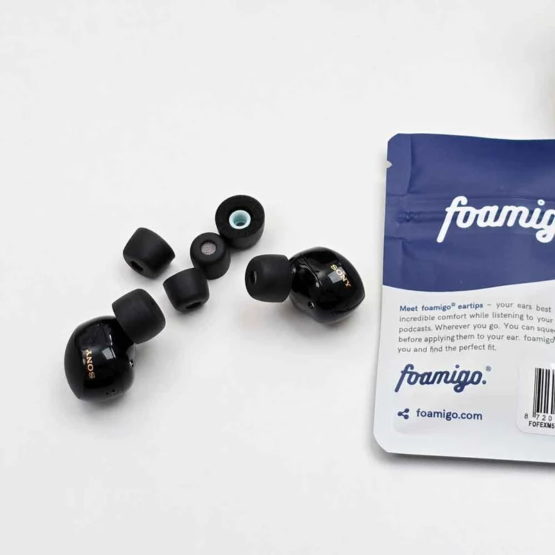 Schaumstoff-Ohrstöpsel für Sony WF-1000XM5 – Memory-Schaum-Ohrstöpsel – foamigo®