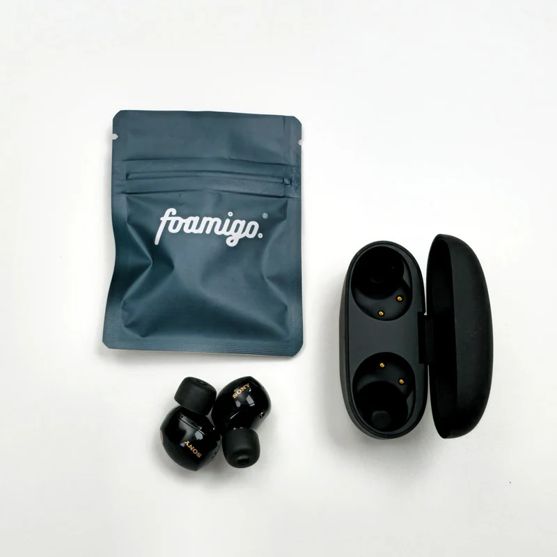 Schaumstoff-Ohrstöpsel für Sony WF-1000XM5 – Memory-Schaum-Ohrstöpsel – foamigo®