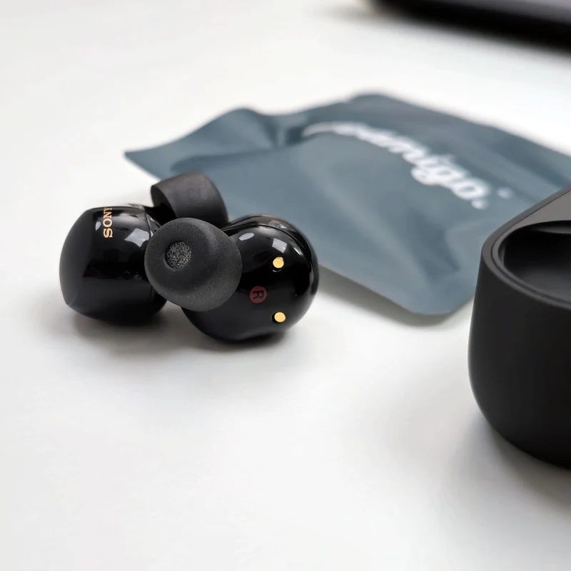 Schaumstoff-Ohrstöpsel für Sony WF-1000XM5 – Memory-Schaum-Ohrstöpsel – foamigo®