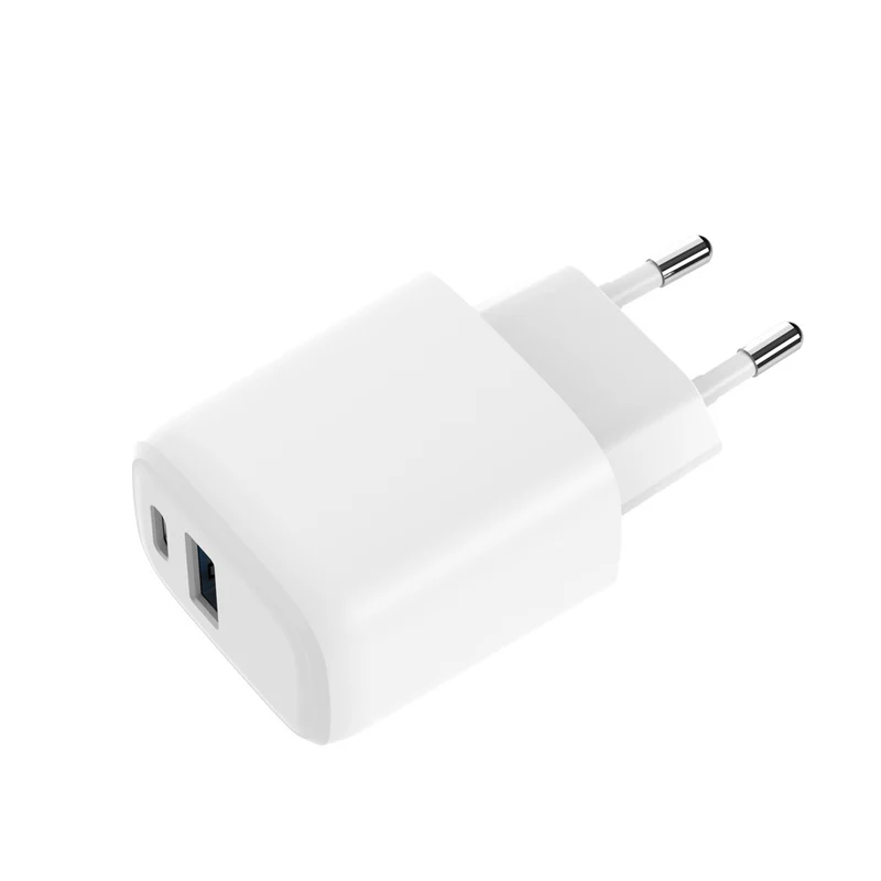 Ladeadapter USB C und USB A - 20W - Schnellladegerät mit Doppelanschluss