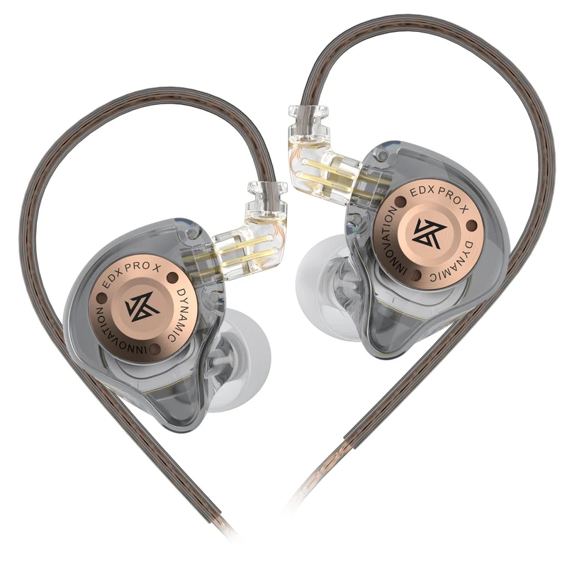 【KZ EDX PRO X 】Single Dynamic In-Ear Monitor – Super-Linear DD, 20Hz-40kHz, 0.75mm 2-Pin, Professional OFC Cable, HD Mic, Ergonomic Design