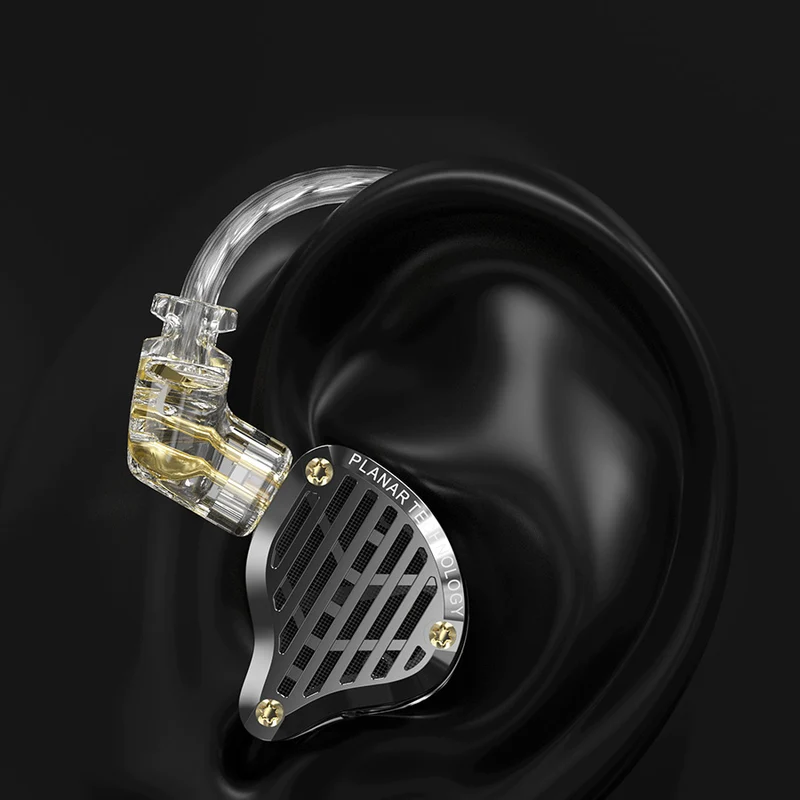 【KZ PR3】 Planar Magnetic In-Ear Monitor – 13.2mm Custom Mold Silver-Plated Diaphragm, 15Ω Low Impedance, High Sensitivity, N52H Magnet Array
