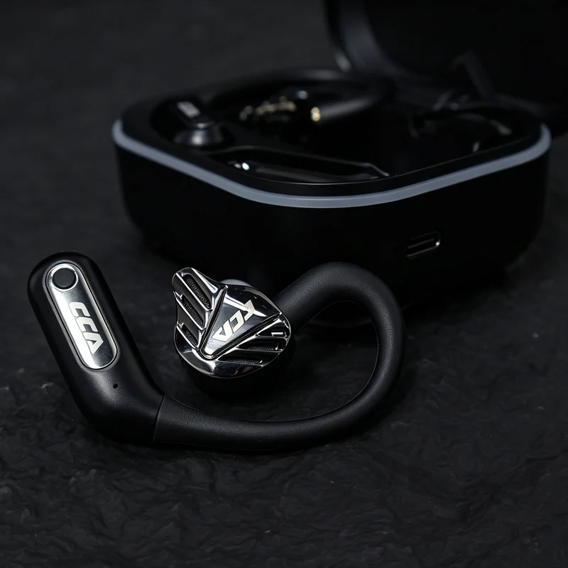 【CCA MX1 Wireless】 Upgrade Module – Bluetooth 6.0, 80+ Hours Battery Life, 42ms Low Latency, 10m+ Range, 800mAh Charging Case, Ergonomic Fit, Physical Button Control, RGB Light Ring