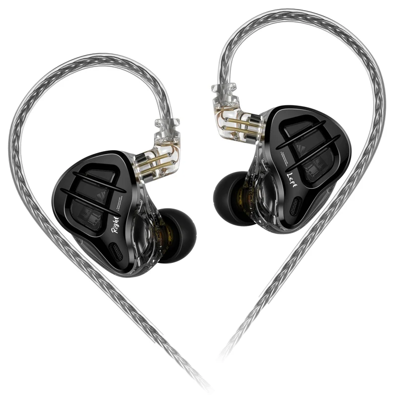 【KZ ZAR】 in-Ear Monitor Headphones 7BA+1DD Hybrid 8 Drivers Earbuds Stereo Sound HiFi Bass Noise Isolation Earphones Headphones for Professional Musicians