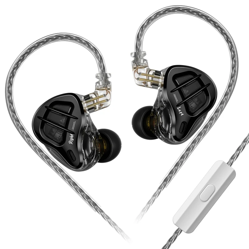 【KZ ZAR】 in-Ear Monitor Headphones 7BA+1DD Hybrid 8 Drivers Earbuds Stereo Sound HiFi Bass Noise Isolation Earphones Headphones for Professional Musicians