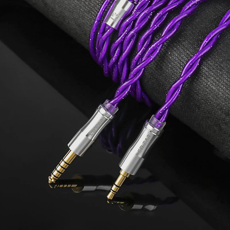 【KBEAR ZiXiao】 201-Core Hybrid Braided Structure HiFi Upgrade Cable – 84-Core Copper Alloy + 105-Core Silver-Plated Copper + 12-Core Silver-Plated Shielding