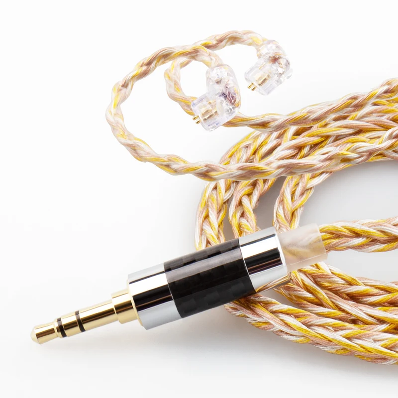 【KBEAR ST8——Clearance】4N Gold-plated & Silver-plated &OFC Hybrid Braided Cable