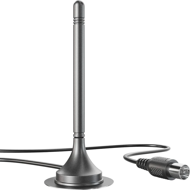DVB-T/T2-Antenne - TV- und Radio-Empfang - 3 m Kabellänge - schmale Version